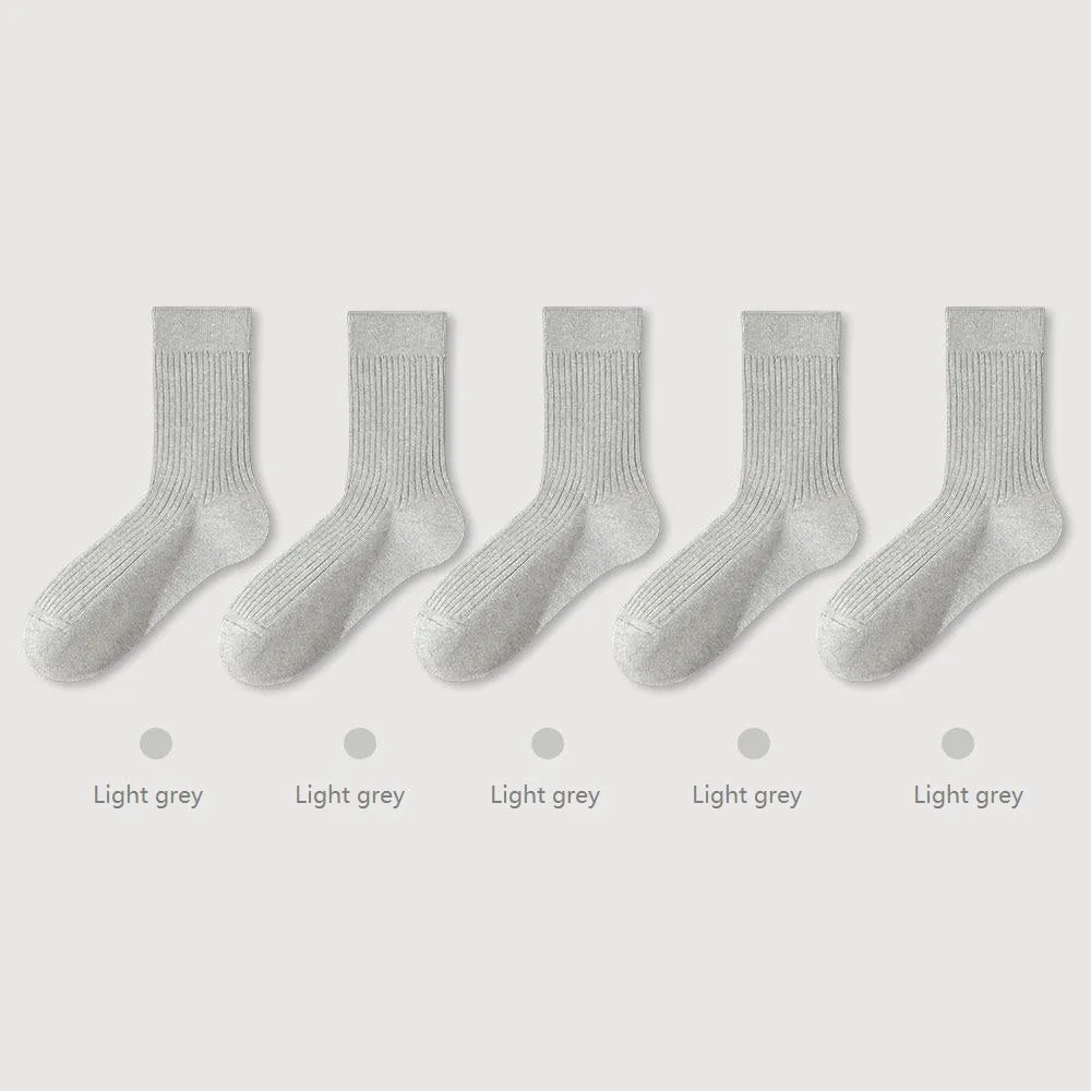 Men's Pure Cotton Mid-tube Business Socks