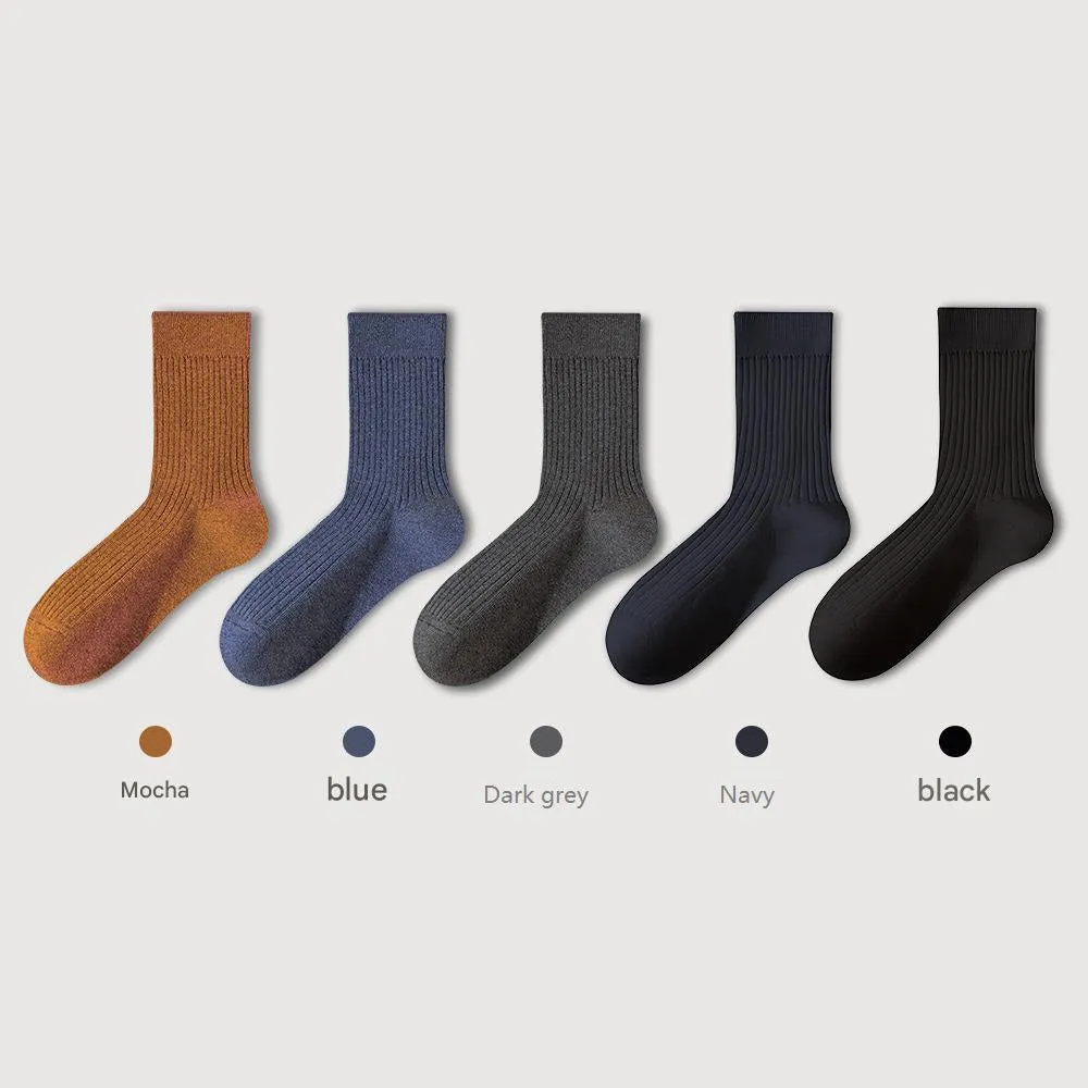 Men's Pure Cotton Mid-tube Business Socks