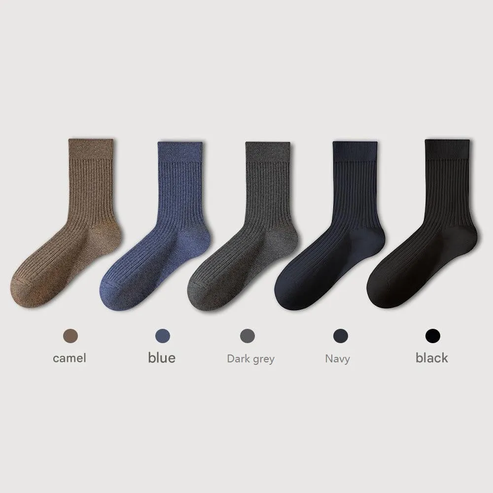 Men's Pure Cotton Mid-tube Business Socks