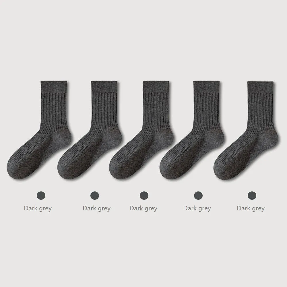 Men's Pure Cotton Mid-tube Business Socks