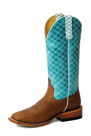 Miss Macie Bean Womens Turquoise Leather Fashion Boots 7.5 M