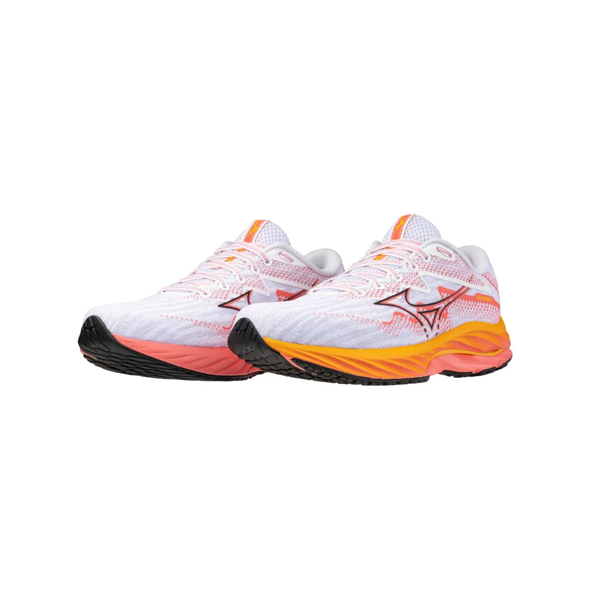 Mizuno Wave Rider 27 White Orange SS24 Women's Shoes