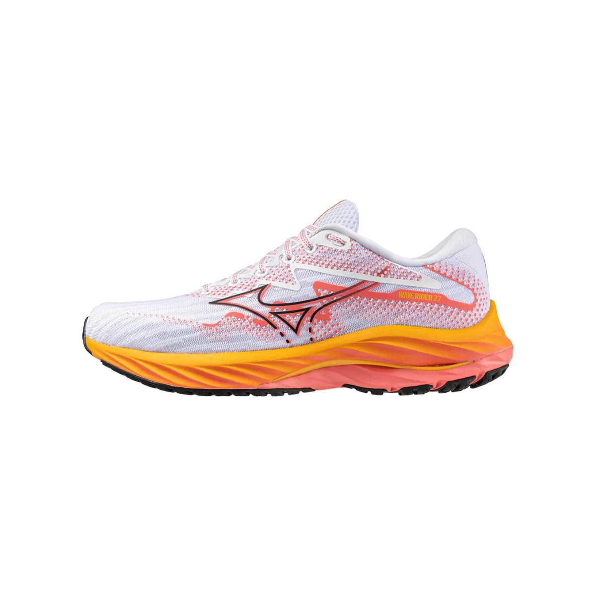 Mizuno Wave Rider 27 White Orange SS24 Women's Shoes