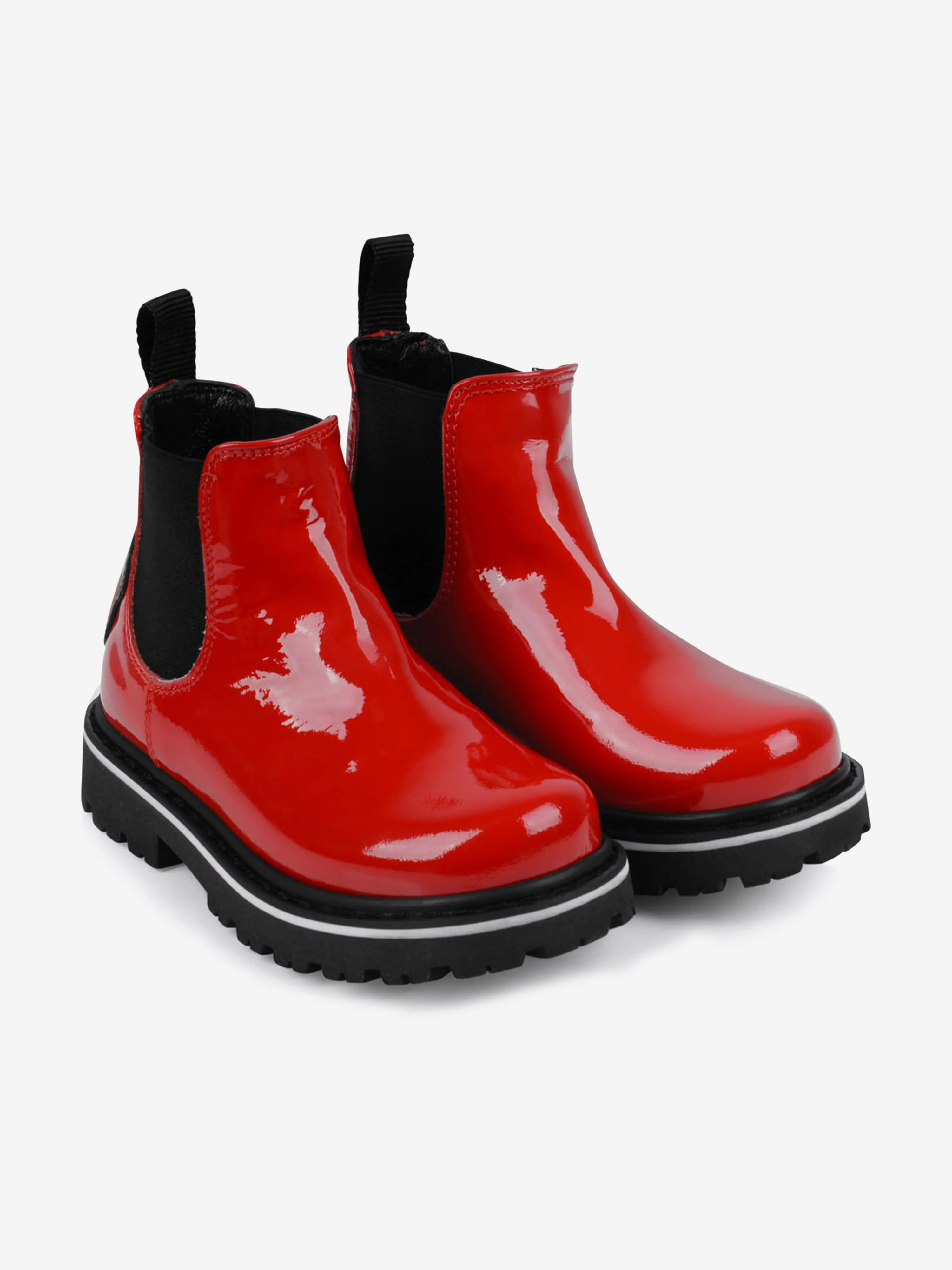 Moschino Kids Boots - Patent Leather Bear Boots