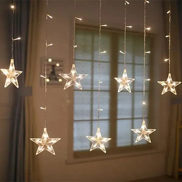 MR037 LED moon star curtain lamp, Ramadan Decoration  LED