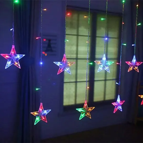 MR037 LED moon star curtain lamp, Ramadan Decoration  LED