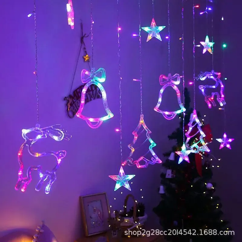 MR037 LED moon star curtain lamp, Ramadan Decoration  LED