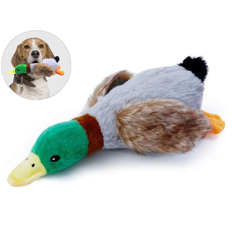 New Pet Toy Plush Sounding Duck Dog Toy 28cm Simulation Wild Duck Pet Supplies