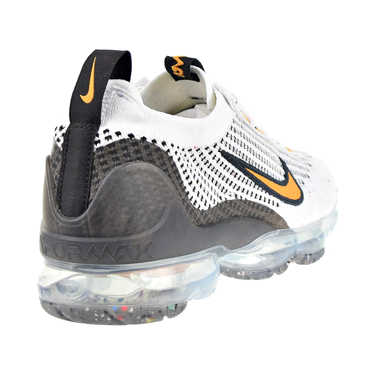 Nike Air VaporMax 2021 Flyknit Men's Shoes White-Kumquat-Black