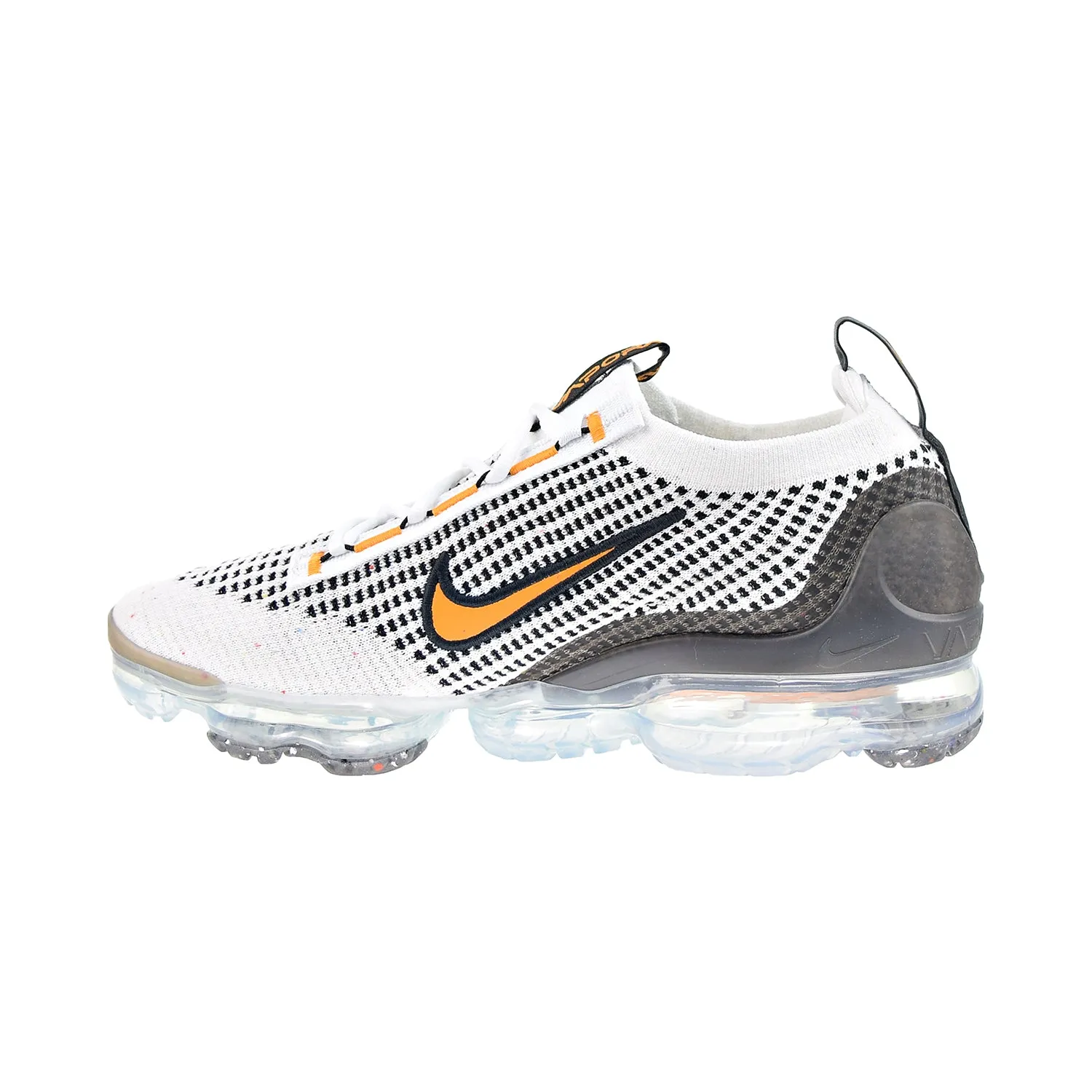 Nike Air VaporMax 2021 Flyknit Men's Shoes White-Kumquat-Black