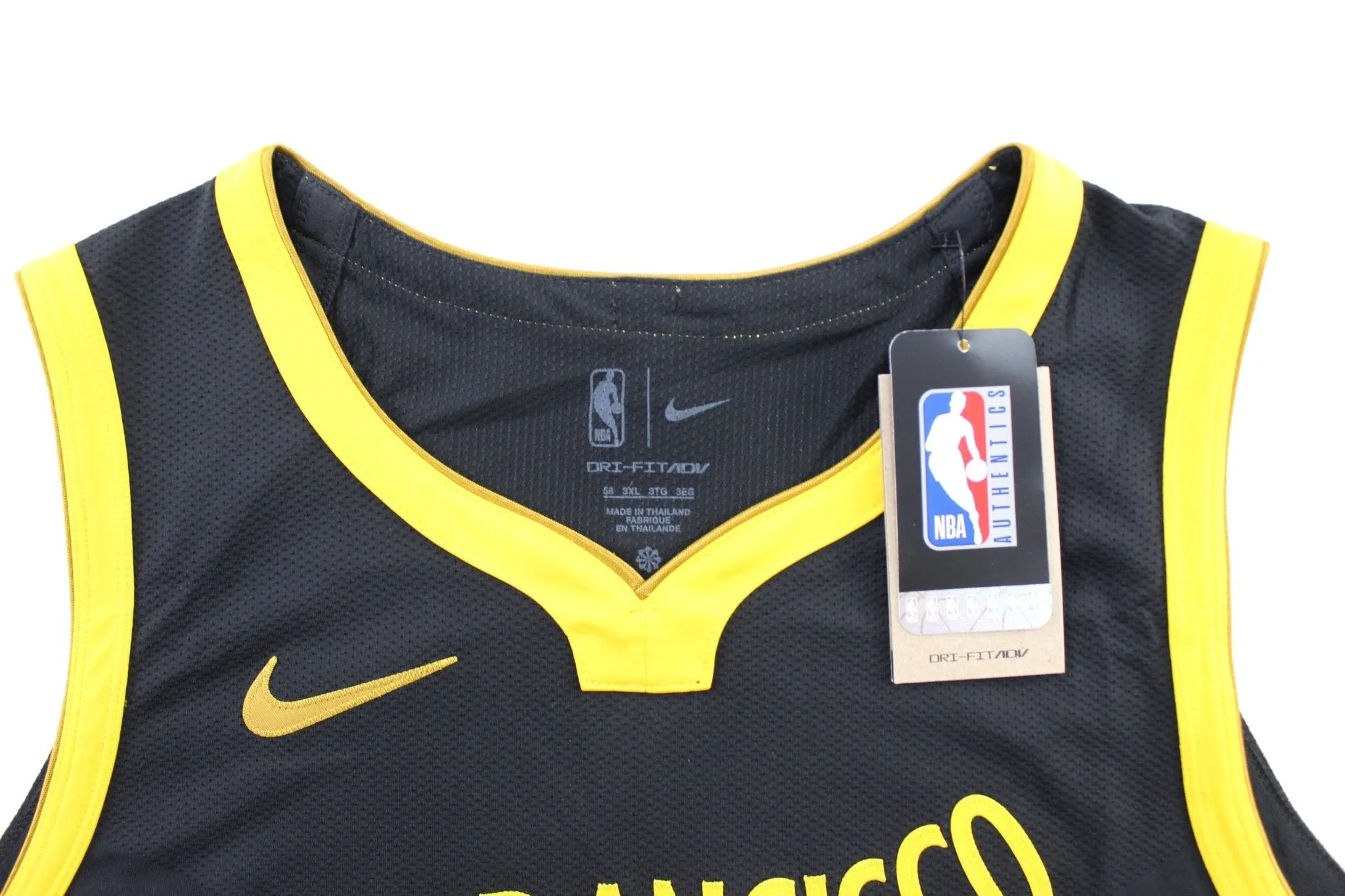 Nike Embroidered Logo Golden State Warriors Stephen Curry Basketball Jersey