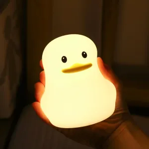 One94Store 'S Usb Rechargeable Silicone Duck Led Lamp- 16 Color Options With Ir Remote Control! Ideal For Home Decor, Toddler & Kids' Rooms, And Bedrooms, Clear