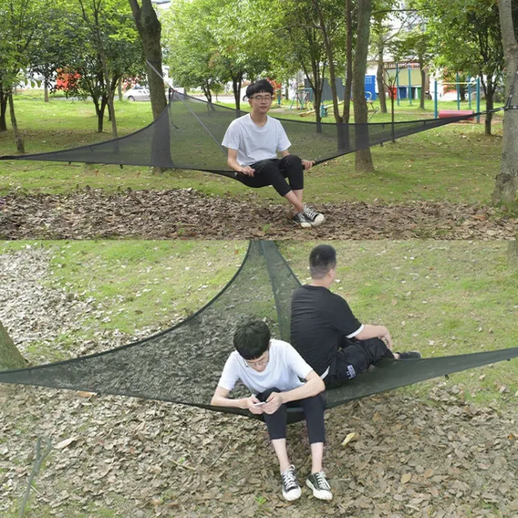 Outdoor Multi-person Hammock Large Sky Tree Tent Aerial Camping Hammock Triangle Hammock, Side Length: 2.9m