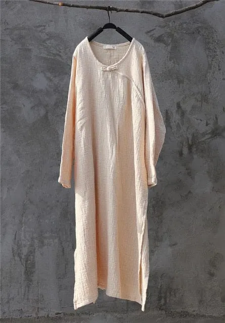 Oversized Cotton Linen Tunic Dress | Zen