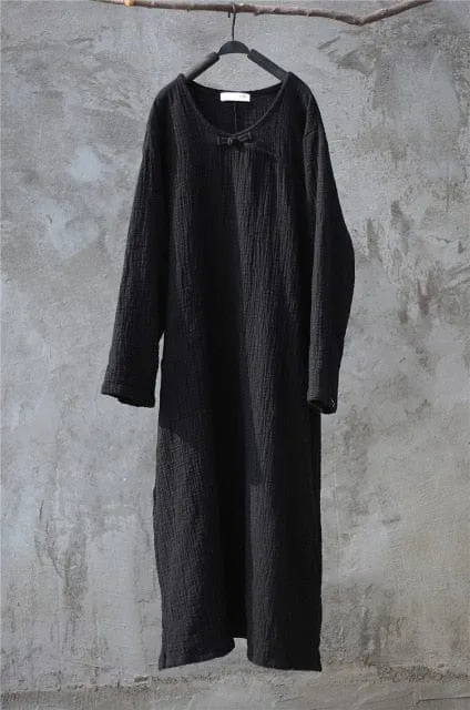 Oversized Cotton Linen Tunic Dress | Zen