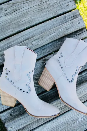 Pandora Studded Western Bootie | Taupe