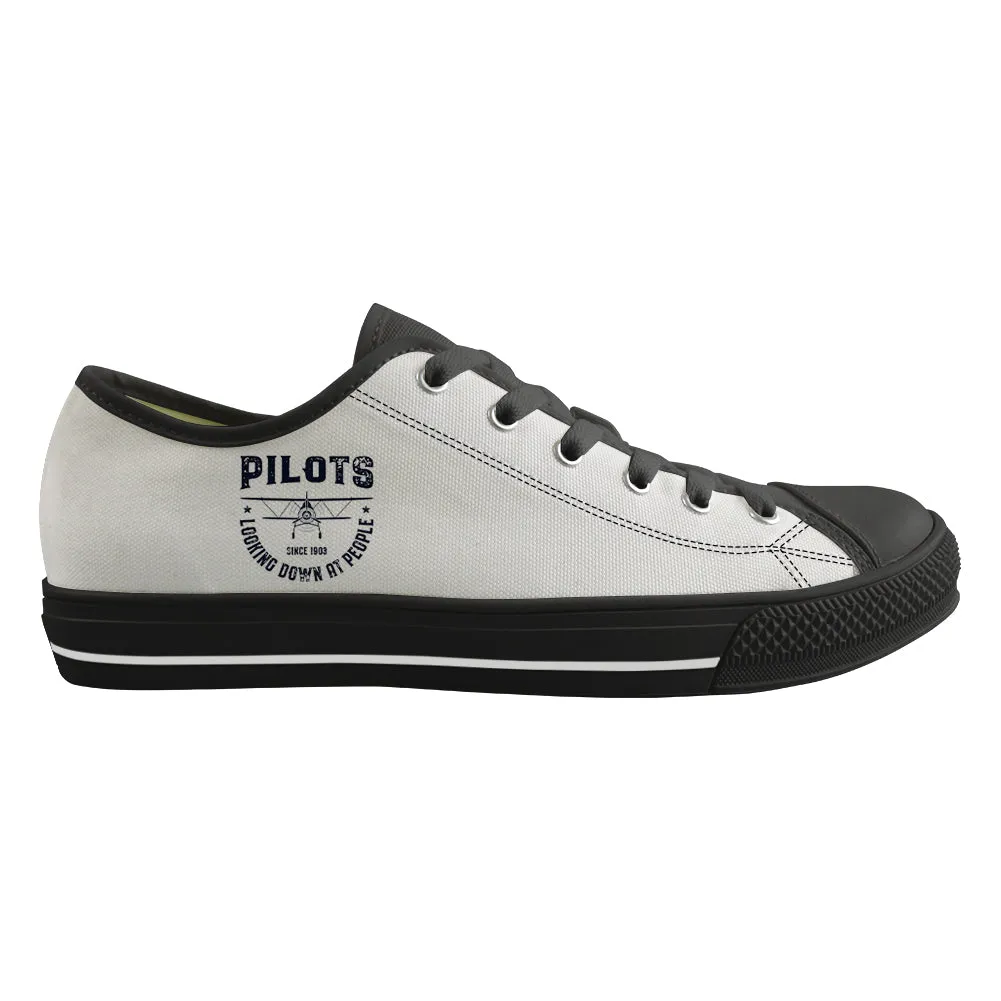 Pilots Looking Down at People Since 1903 Designed Canvas Shoes (Men)