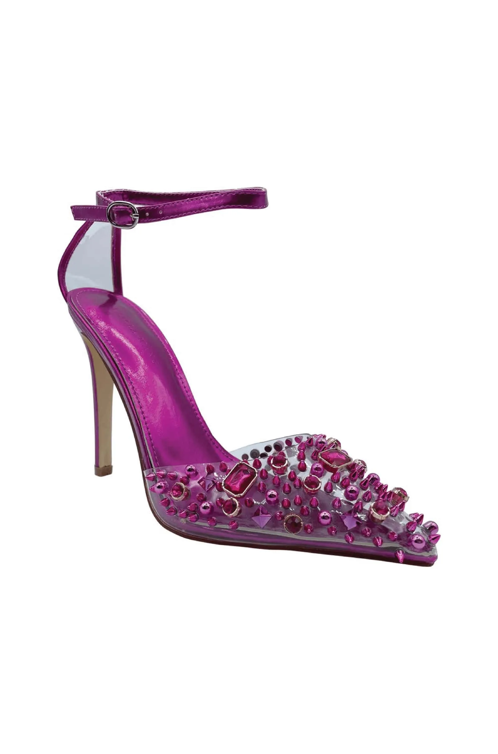 POPSTAR-PINK STUDDED PUMP