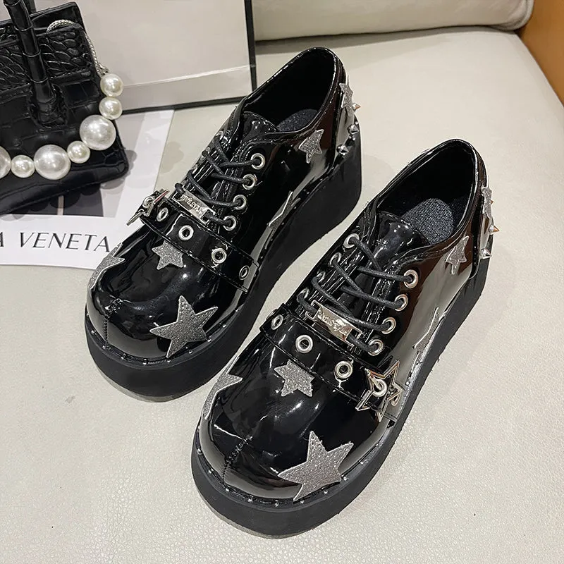 punk pentagram shoes  KF83052