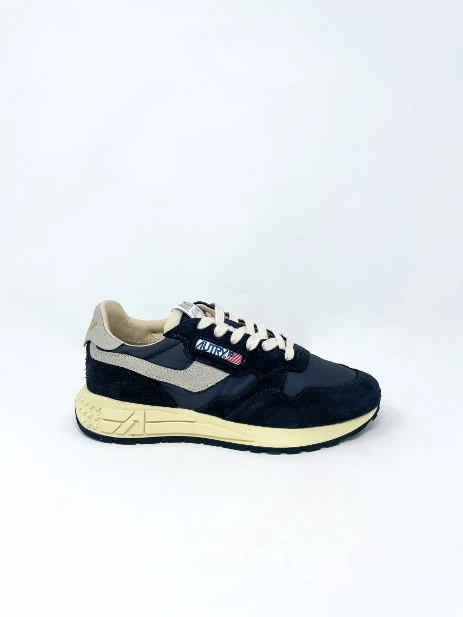 Reelwind Low Sneakers in Nylon & Suede Black