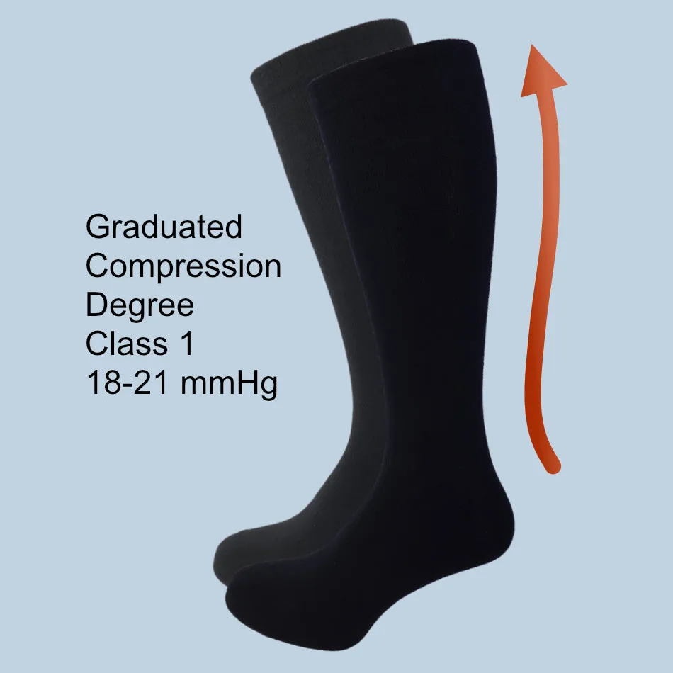 ReflexWear® Infrared Compression Travel Socks Black