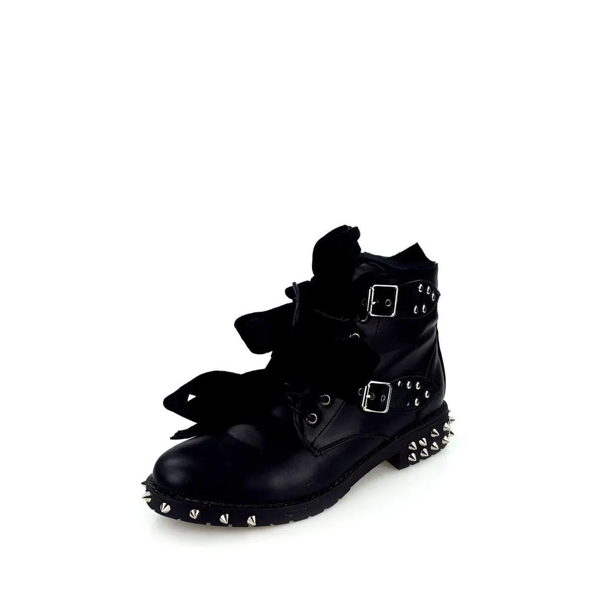 Ria Studded Sole Ankleboot With Bow