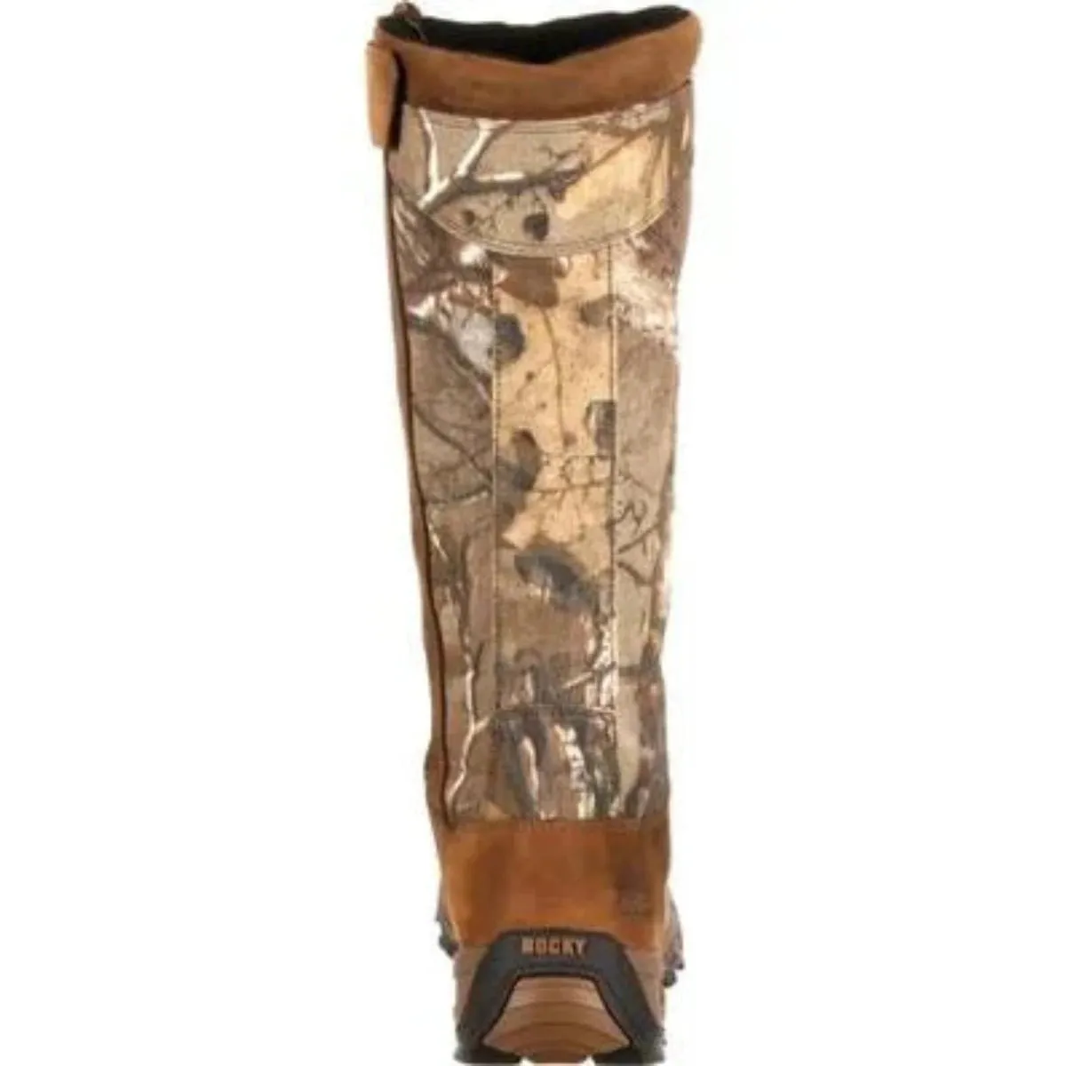 Rocky Retraction Men's Waterproof Side-Zip Snake Soft Toe Boots Rks0243 In Brown Realtree Edge