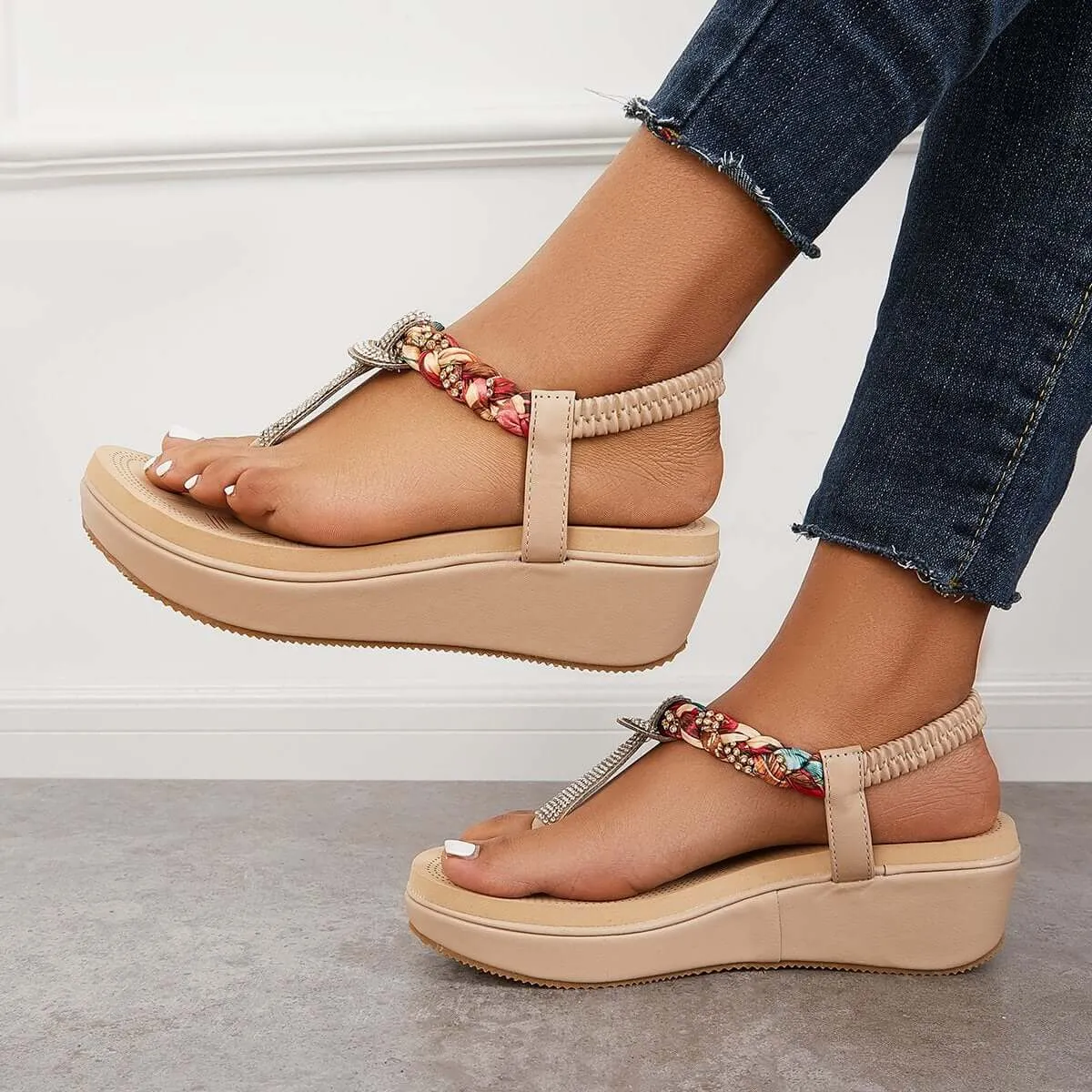 Sandalias Boho T-Strap Slingback