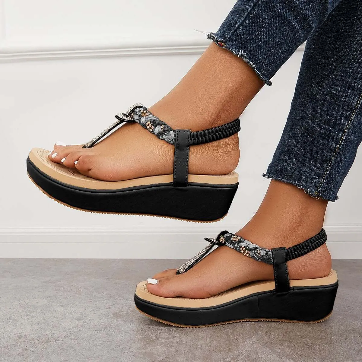 Sandalias Boho T-Strap Slingback