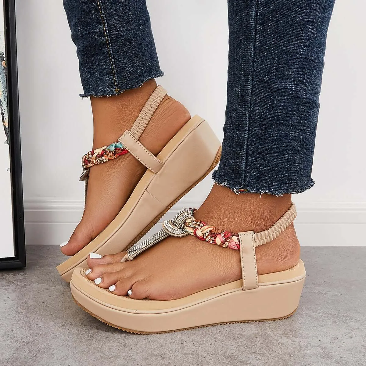 Sandalias Boho T-Strap Slingback