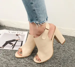 Sandalias Tacón Cuir