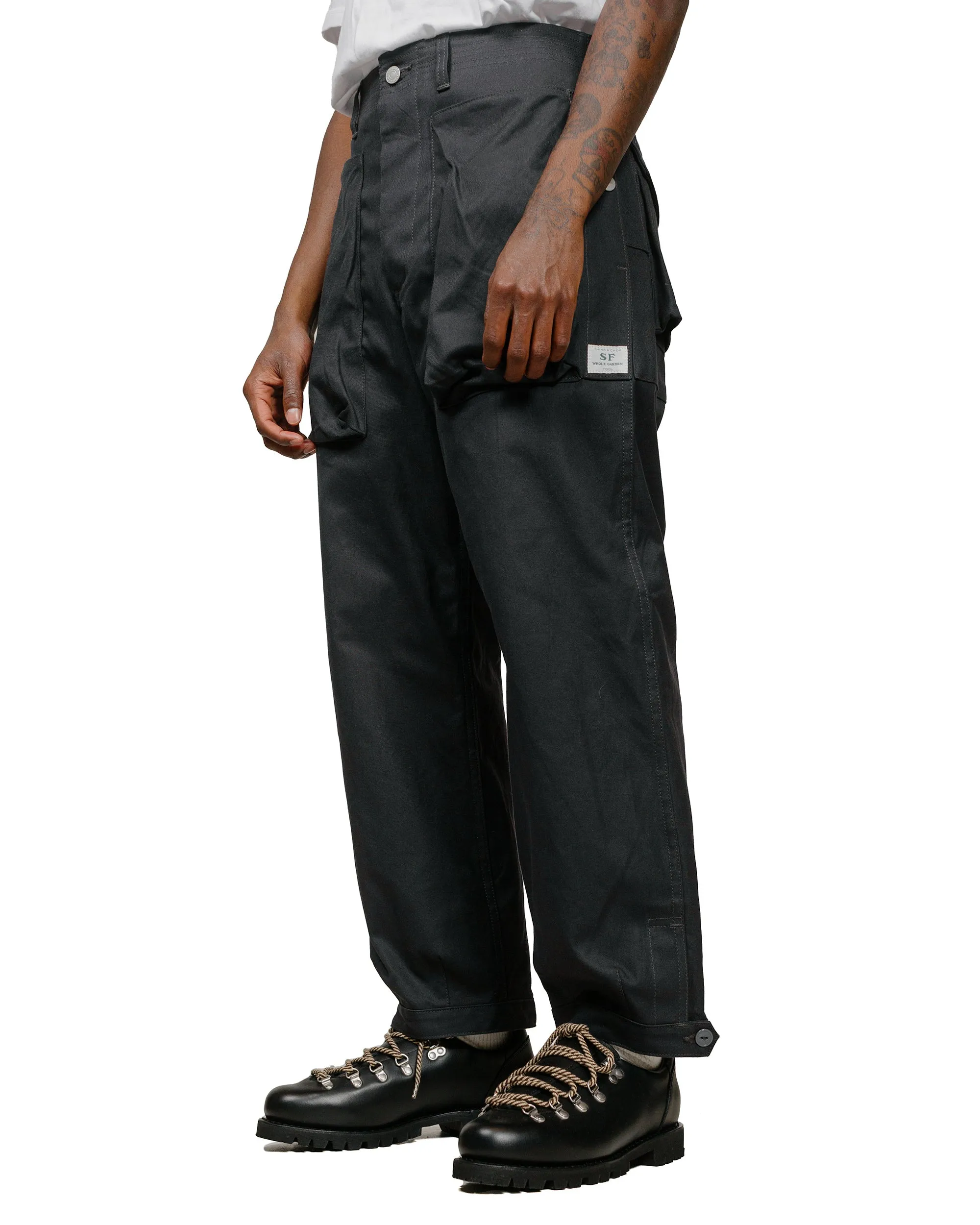 Sassafras Digs Crew Pants 4/5 Duck Canvas Charcoal