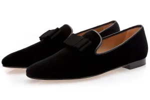 Scarpe - BEAU VELOUR BLACK SLIPPERS