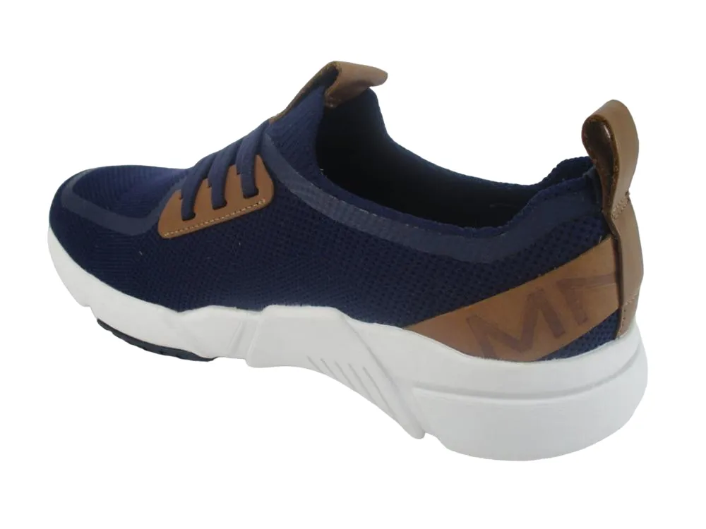 Skechers scarpa sneakers da uomo con laccio elastico Block Peak 68643 NVY blu