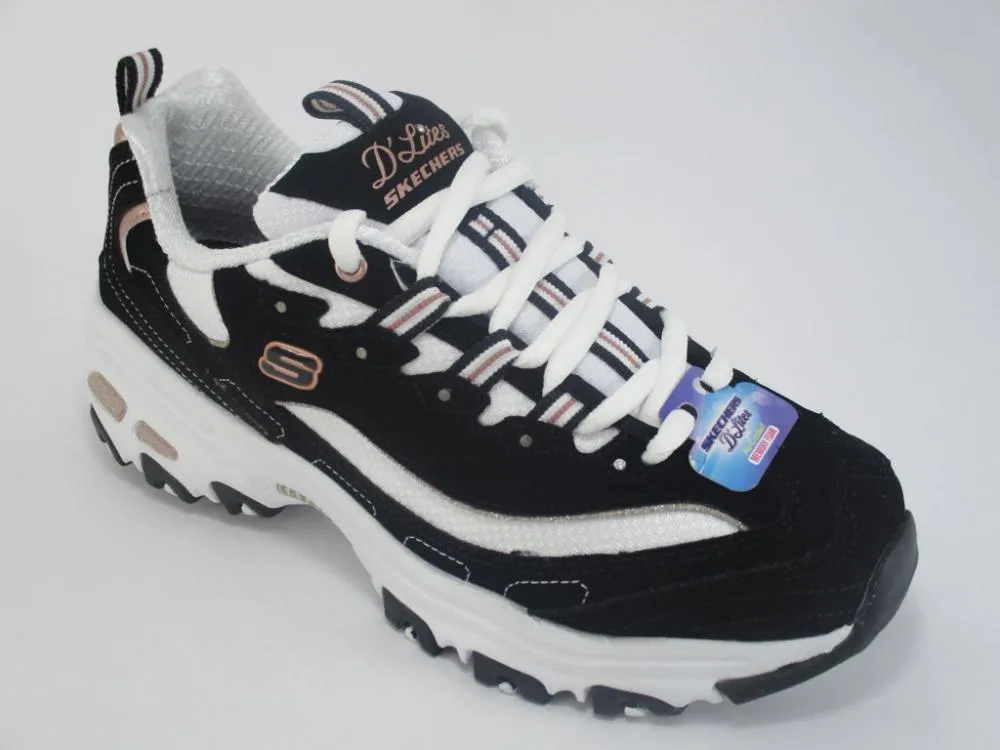 Skechers scarpa walking da donna D'Lites Devoted Fan 13154/BKRG black