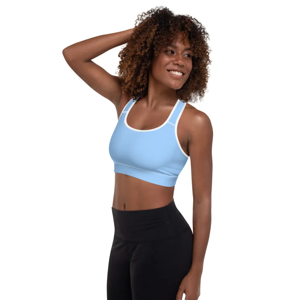 Sky Blue Padded Sports Bra