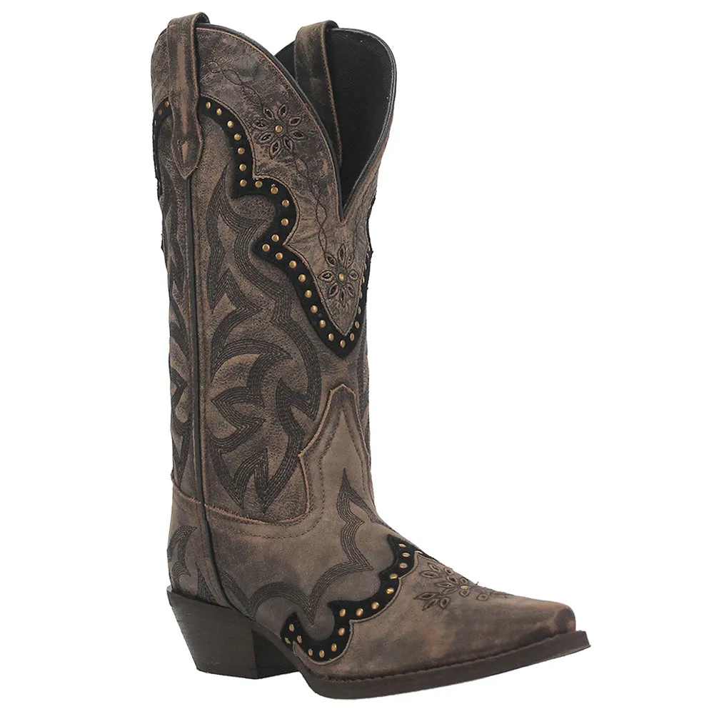 Skyla Studded Embroidered Snip Toe Cowboy Boots