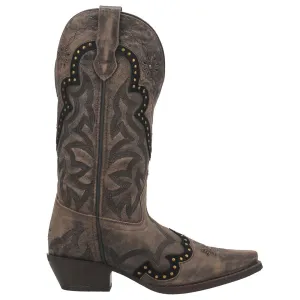 Skyla Studded Embroidered Snip Toe Cowboy Boots