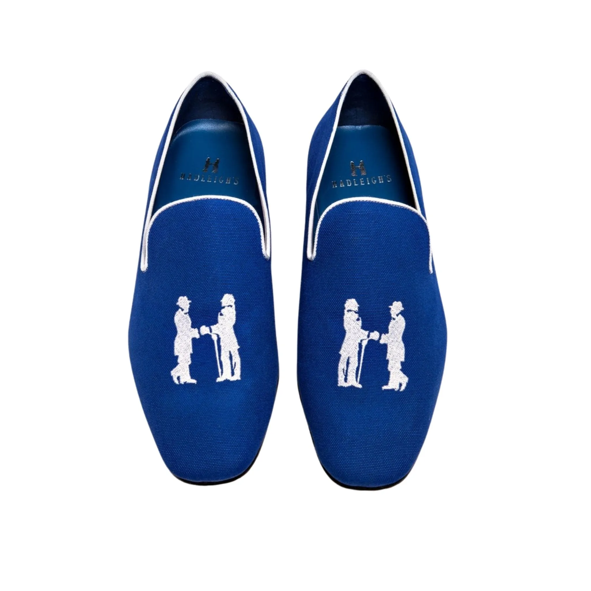 Slipper in Cobalt Blue with White Logo