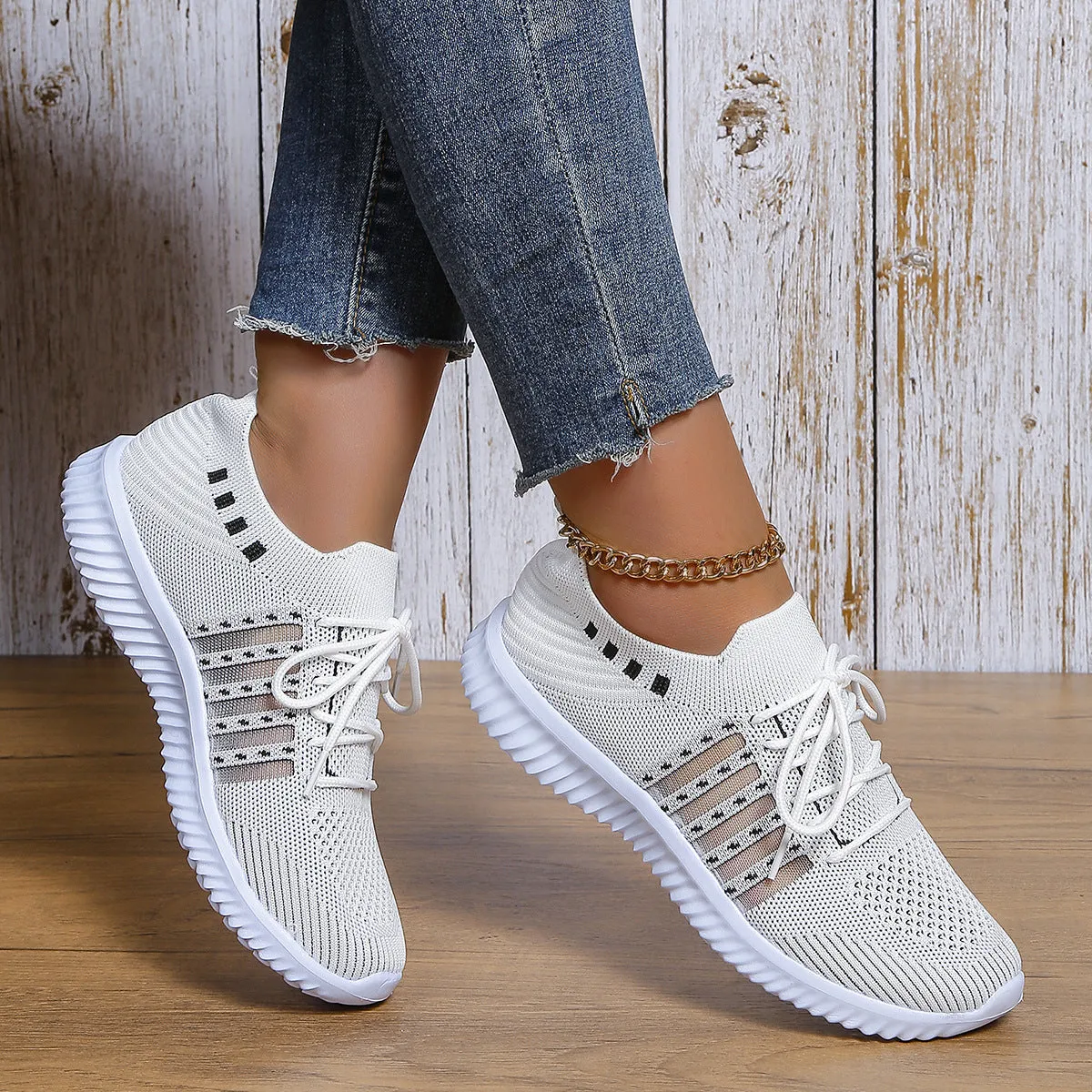 Step Up Your Game: Casual Lace-Up Mesh Sneakers for Everyday Adventures | Marvis