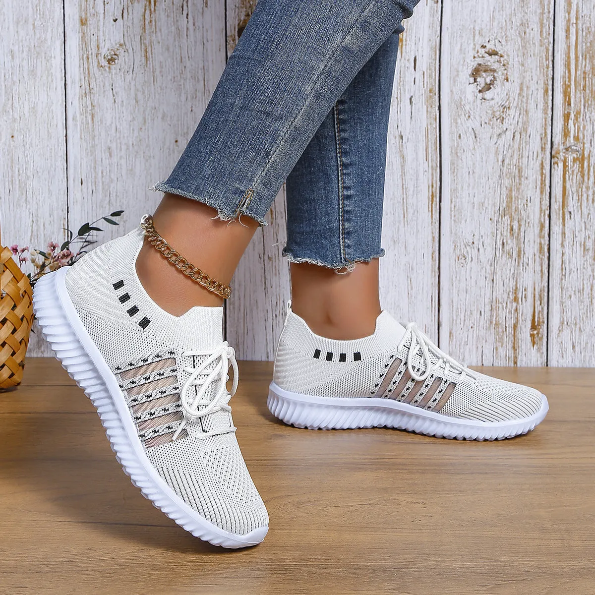 Step Up Your Game: Casual Lace-Up Mesh Sneakers for Everyday Adventures | Marvis