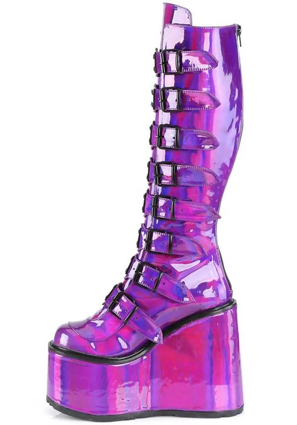 SWING-815 [Purple Pat] | PLATFORM BOOTS [PREORDER]