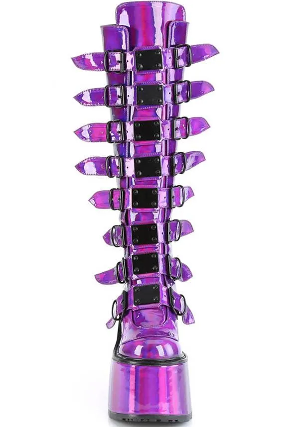 SWING-815 [Purple Pat] | PLATFORM BOOTS [PREORDER]