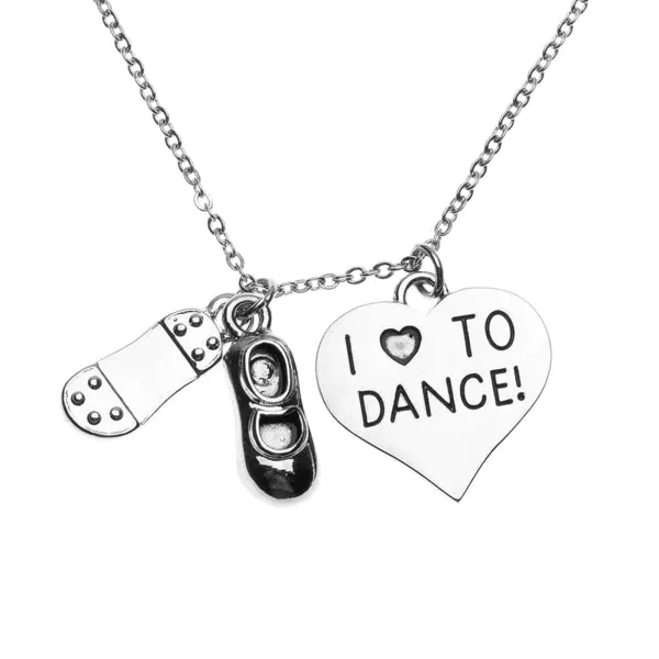 Tap Dance Birthstone Necklace - Choose the Charm