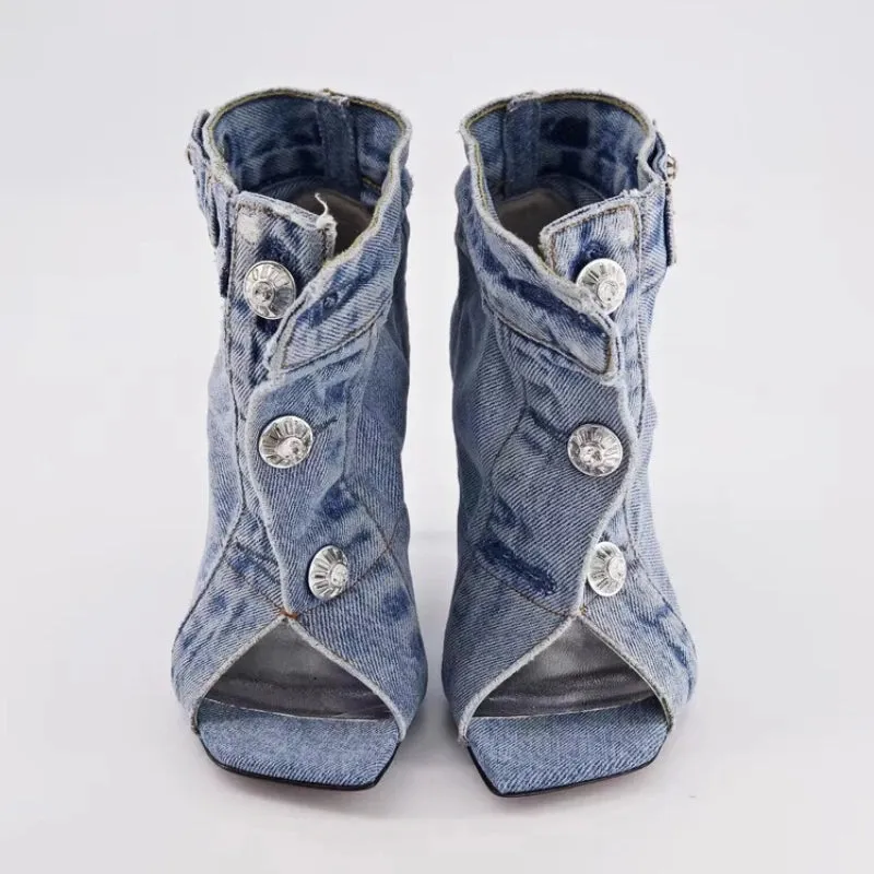 Tiffany Denim Ankle Boots