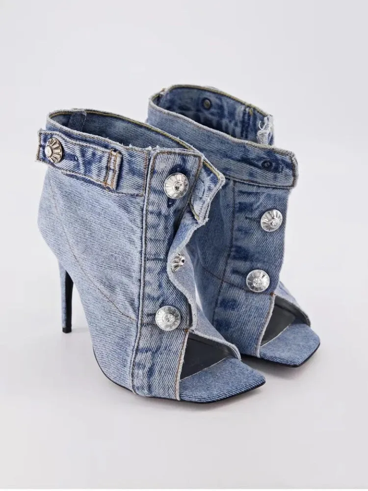 Tiffany Denim Ankle Boots