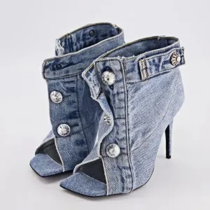 Tiffany Denim Ankle Boots