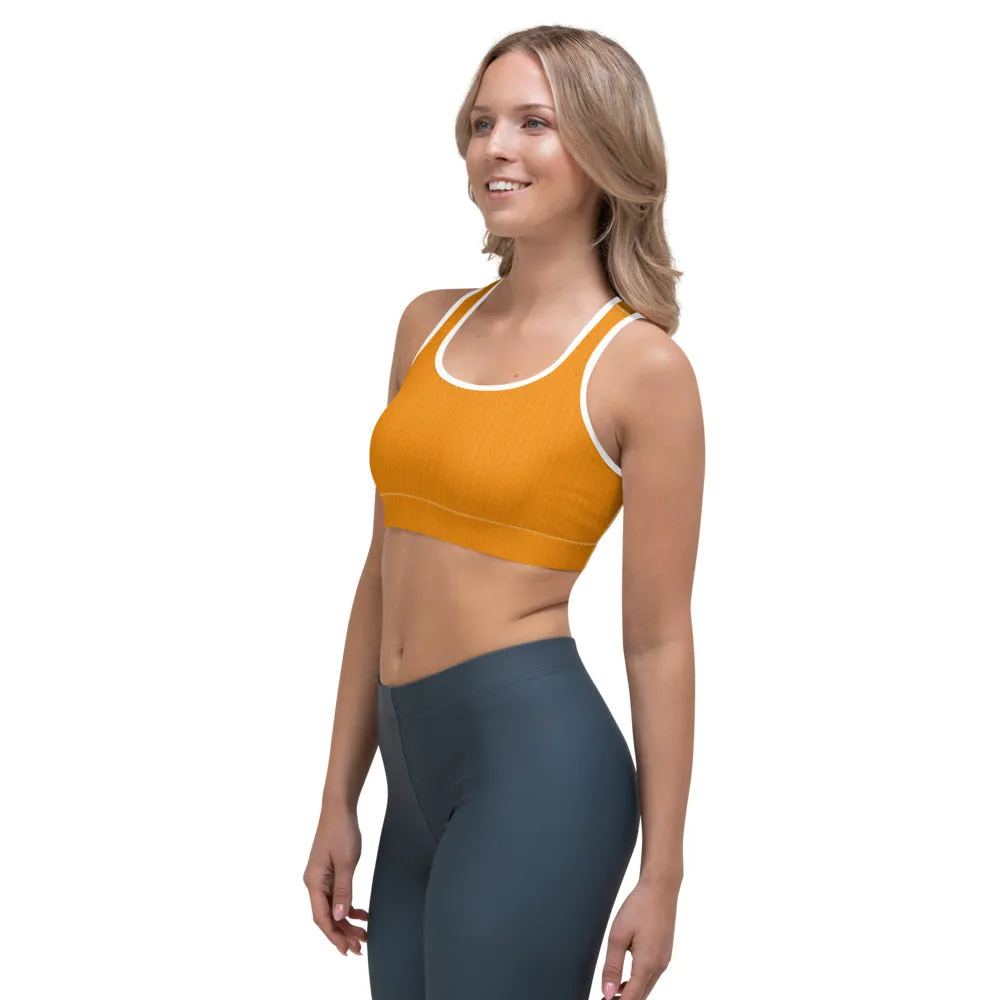 Tiger Tangerine Sports Bra