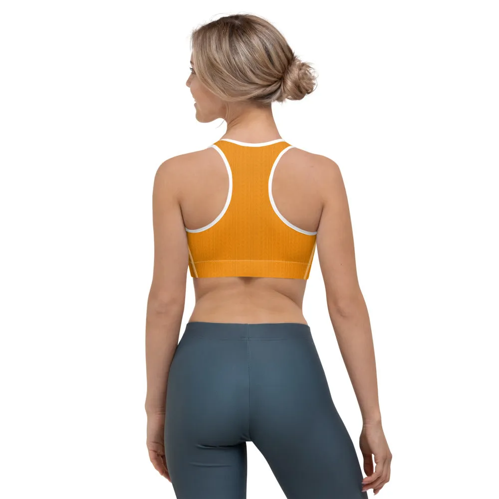 Tiger Tangerine Sports Bra