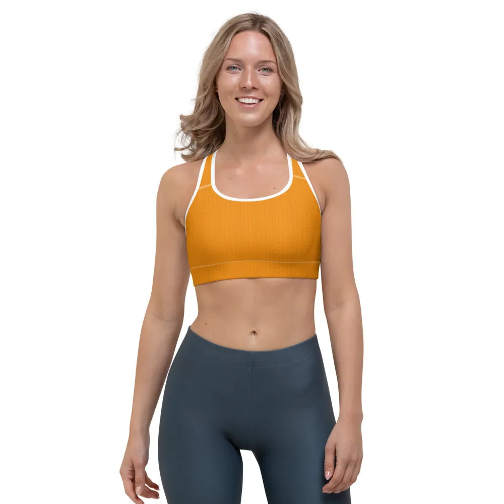 Tiger Tangerine Sports Bra